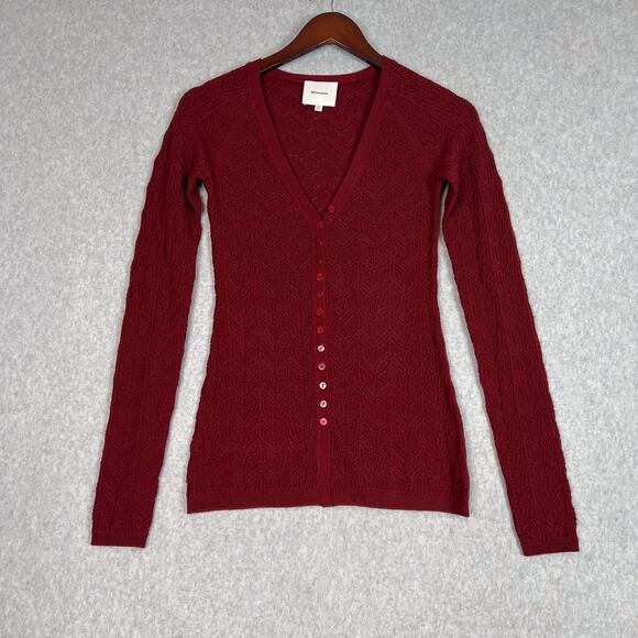 Reformation Chianti Sutton Regenerative Merino Open Knit Sweater Size XS - Picture 2 of 9